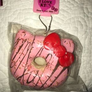 Hello kitty pink drizzle sprinkle donut squishy